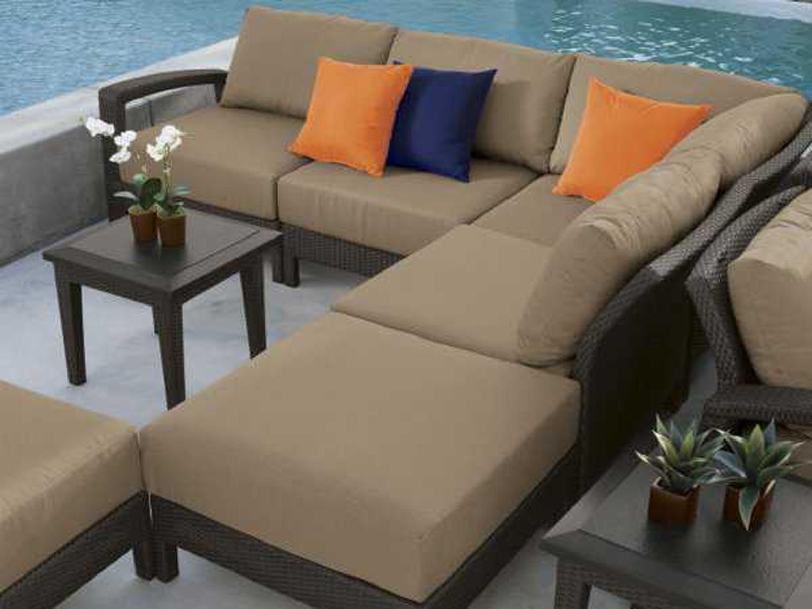 Tropitone Evo Woven Deep Seating Sectional Outdoor Patio Lounge Set