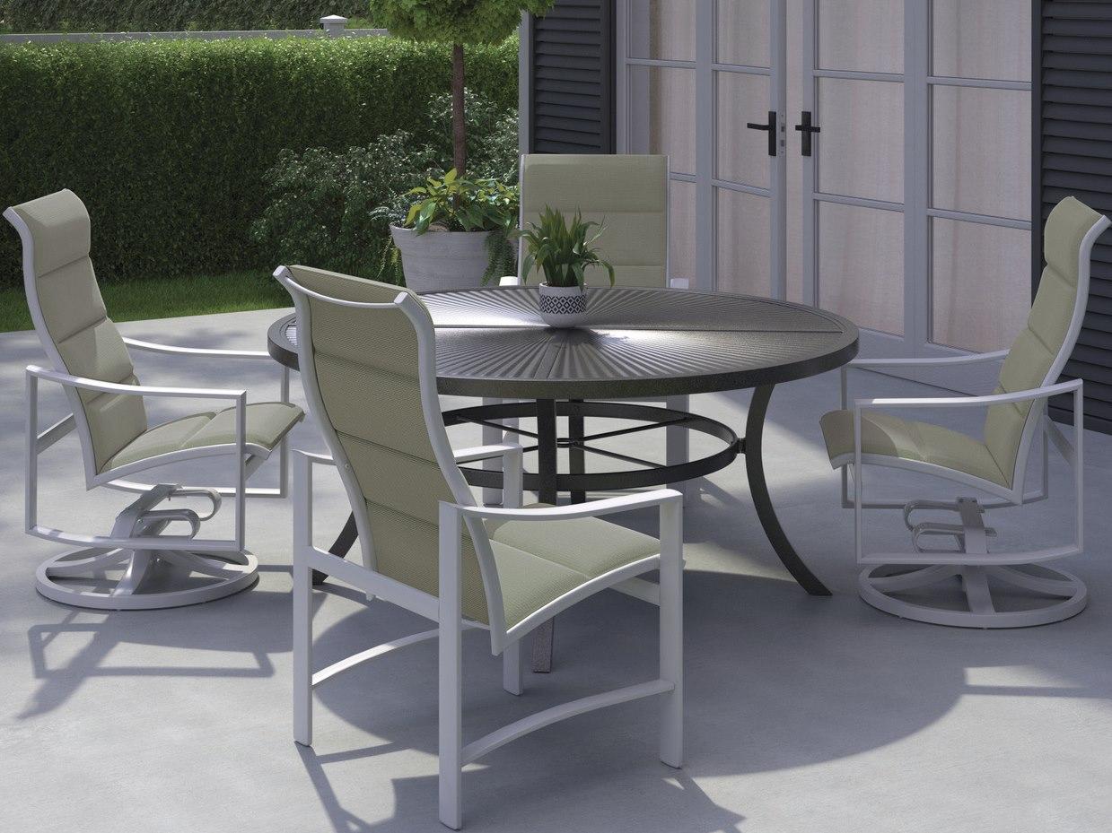Tropitone Kenzo Padded Sling Aluminum Dining Set