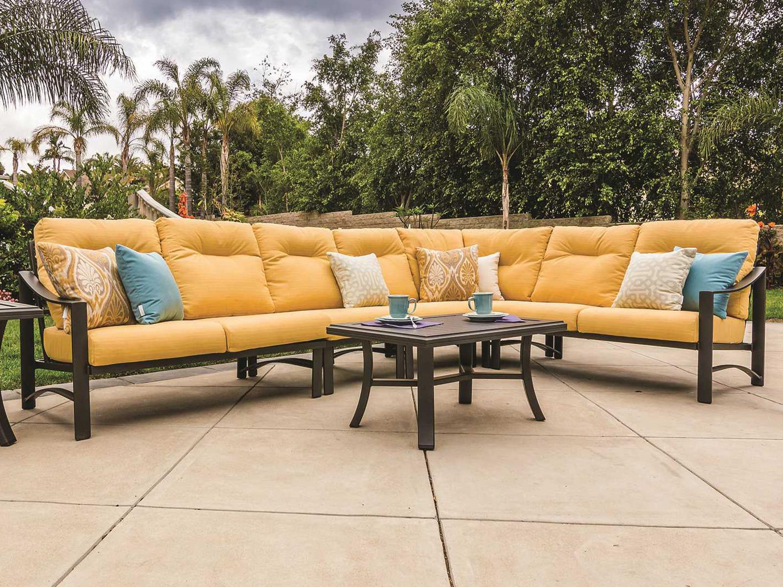 Tropitone Kenzo Cushion Aluminum Sectional Outdoor Patio Lounge Set