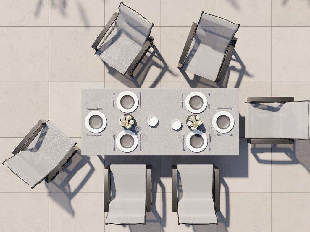 Tropitone Lakeside Sling Aluminum Dining Set