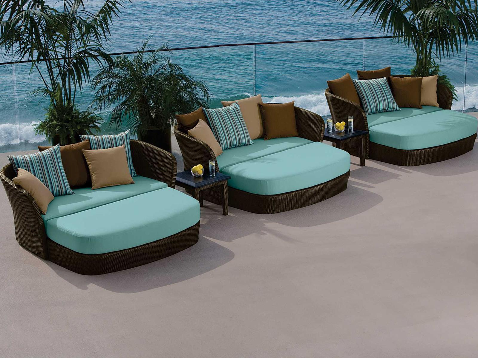 Tropitone Evo Woven Wicker Cushion Patio Lounge Set
