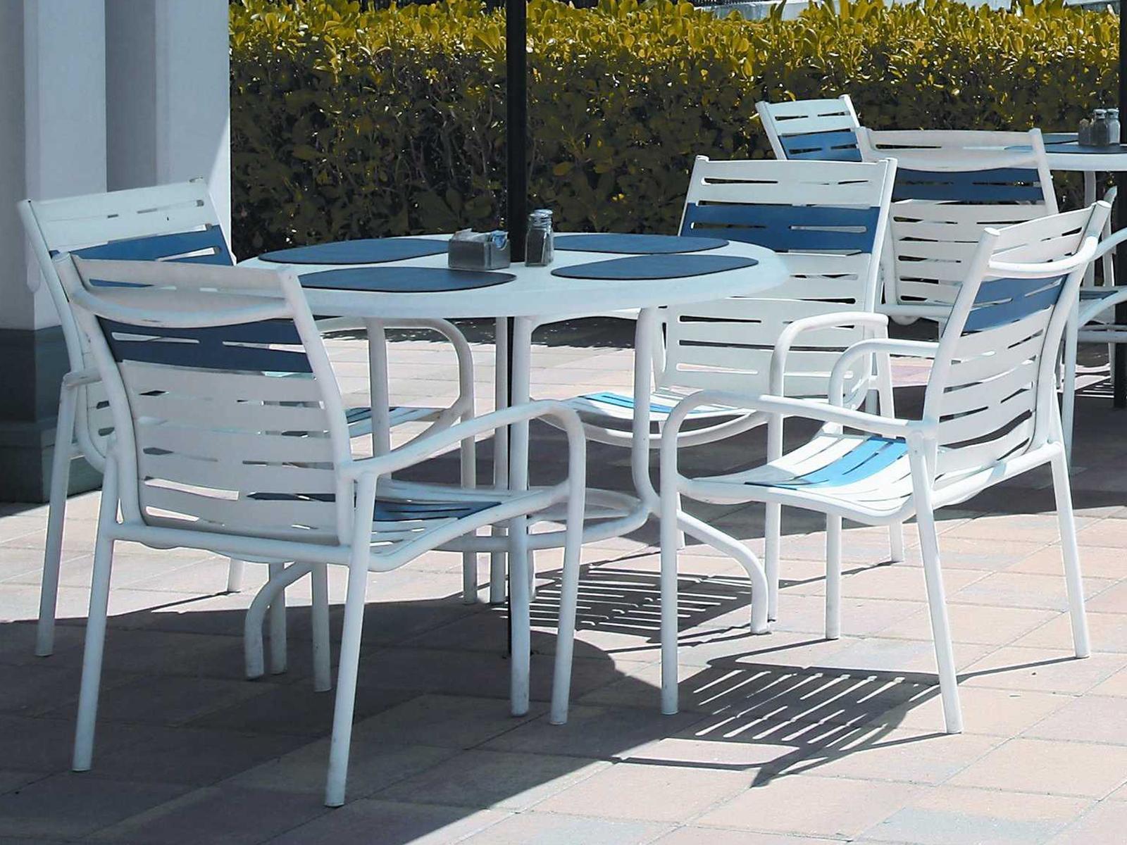 Tropitone Millennia Ribbon Segment Aluminum Outdoor Patio Dining Set