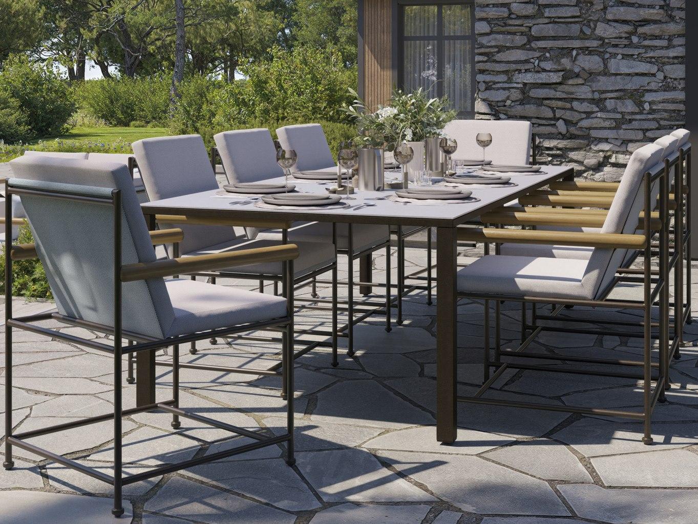 Tropitone Stowe Aluminum Dining Set