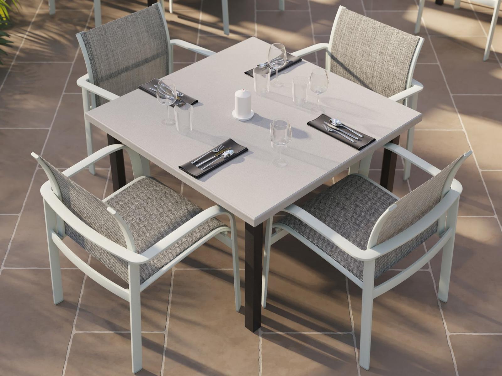 Tropitone Twist Sling Aluminum Dining Set