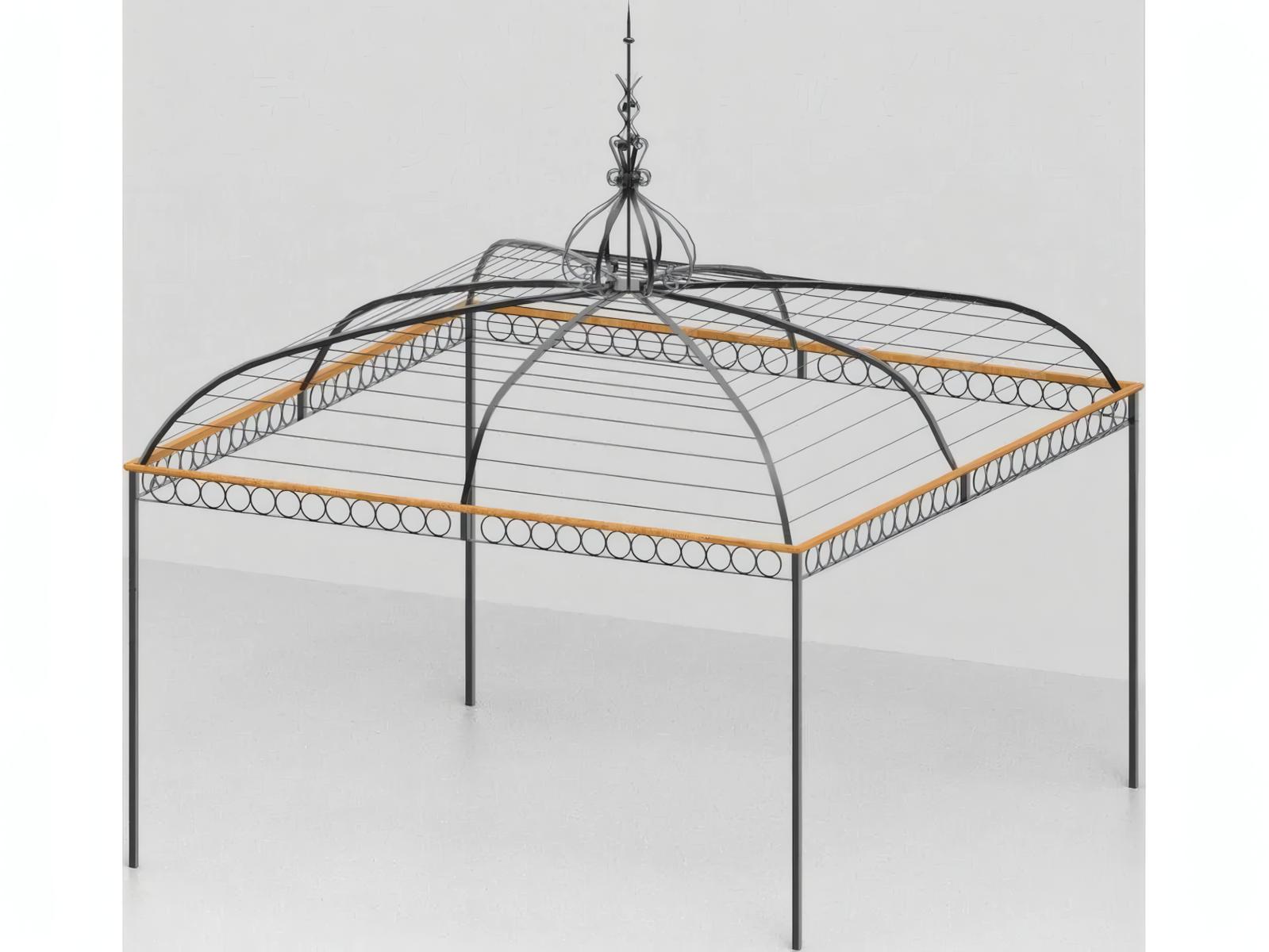 UnoPiu Tibsisco Iron Pavilion Complete with 4 Posts