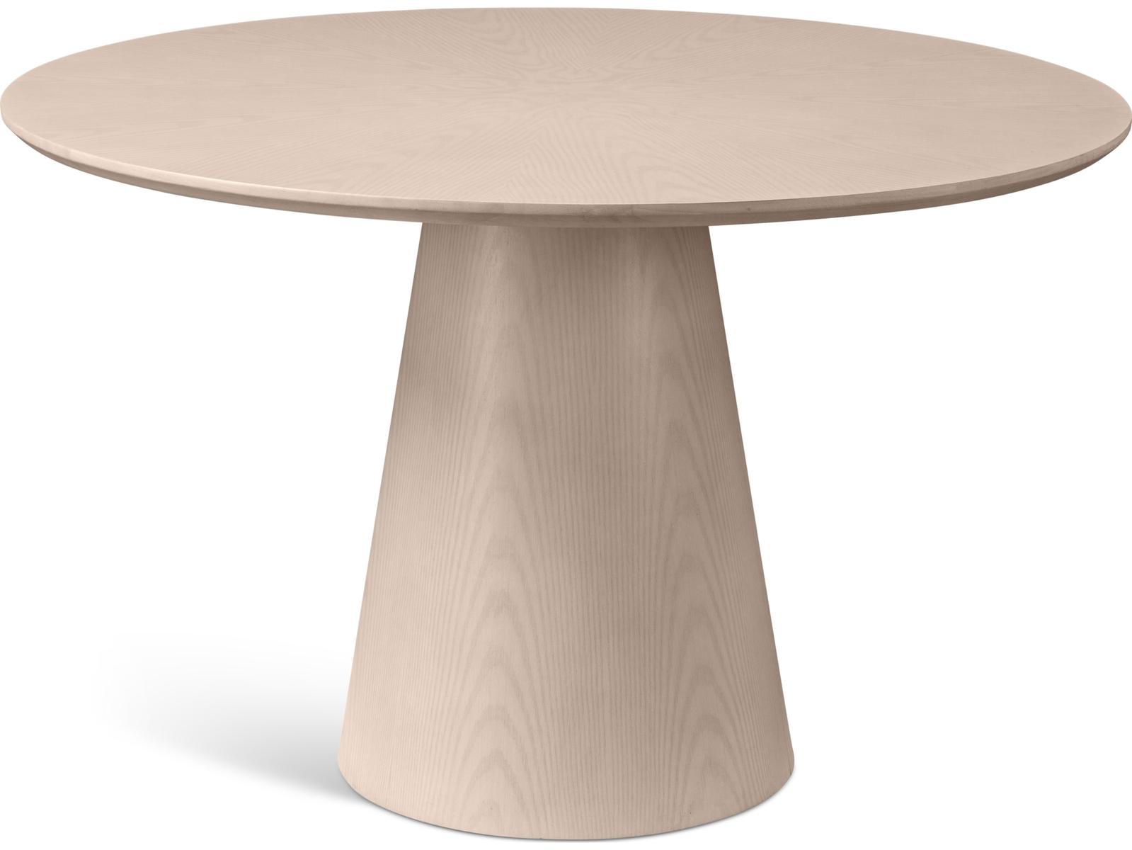 Urbia Modern Brazilian Mona Nevoa Wooden Top Round Dining Table