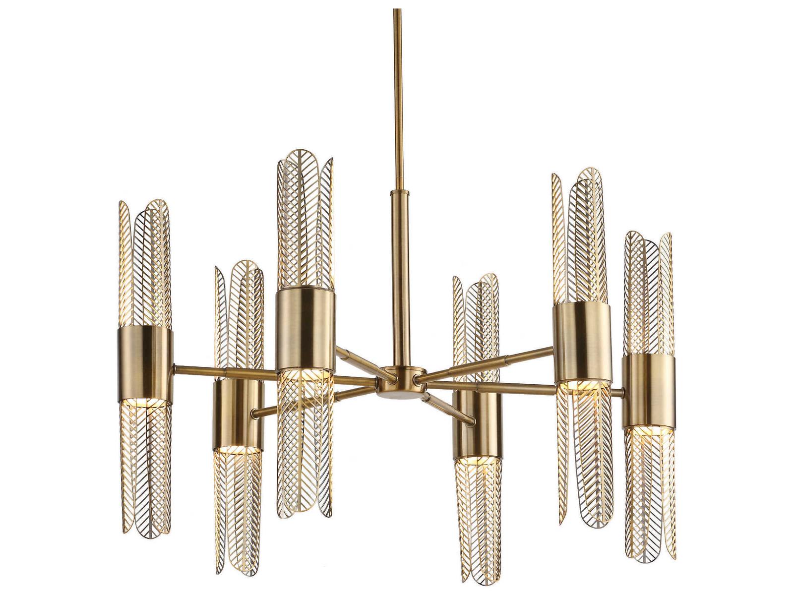 Uttermost Cret 12-Light Oxidized Brass Chandelier