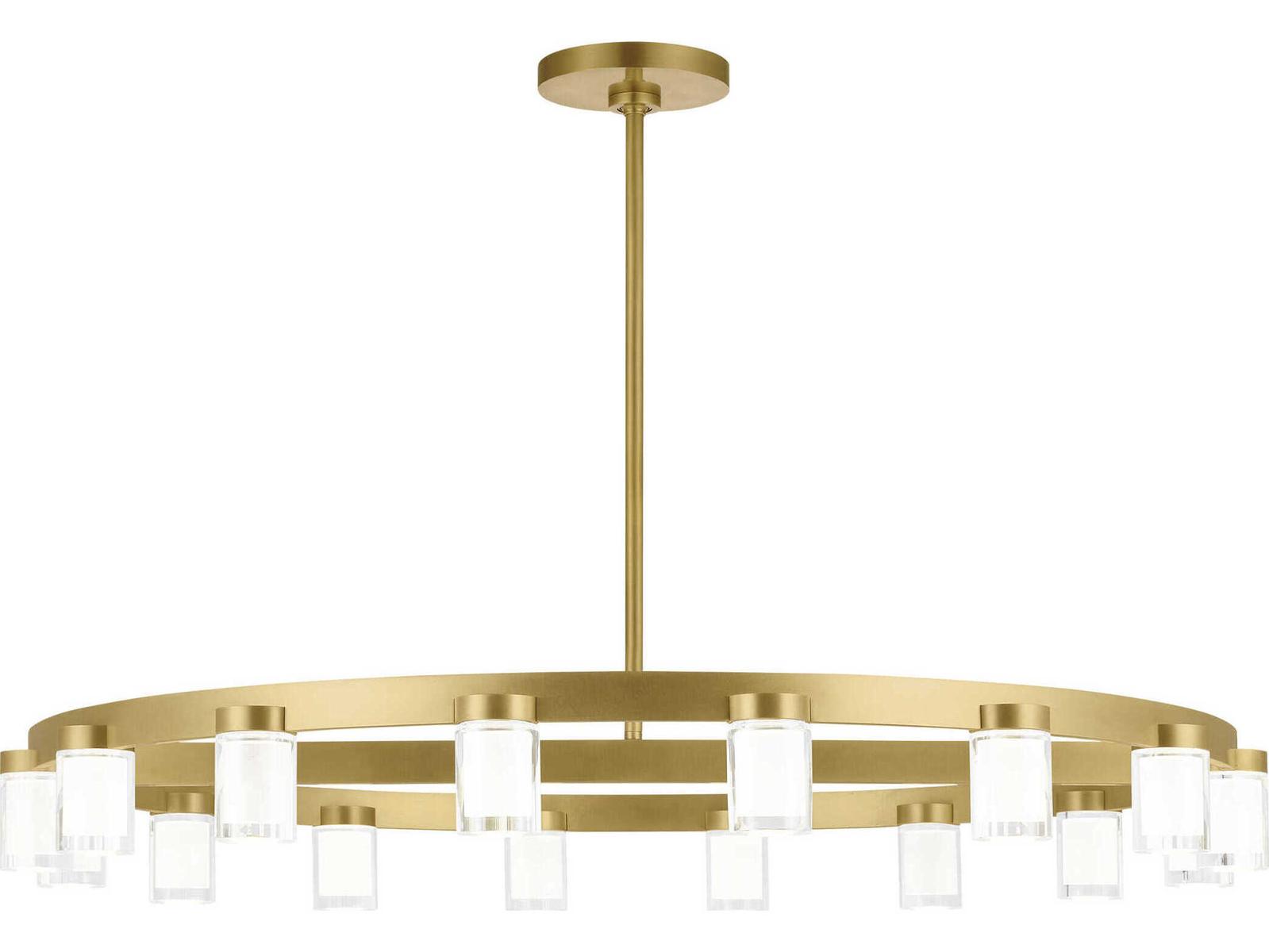 Visual Comfort Modern Esfera 16-Light Natural Brass Chandelier