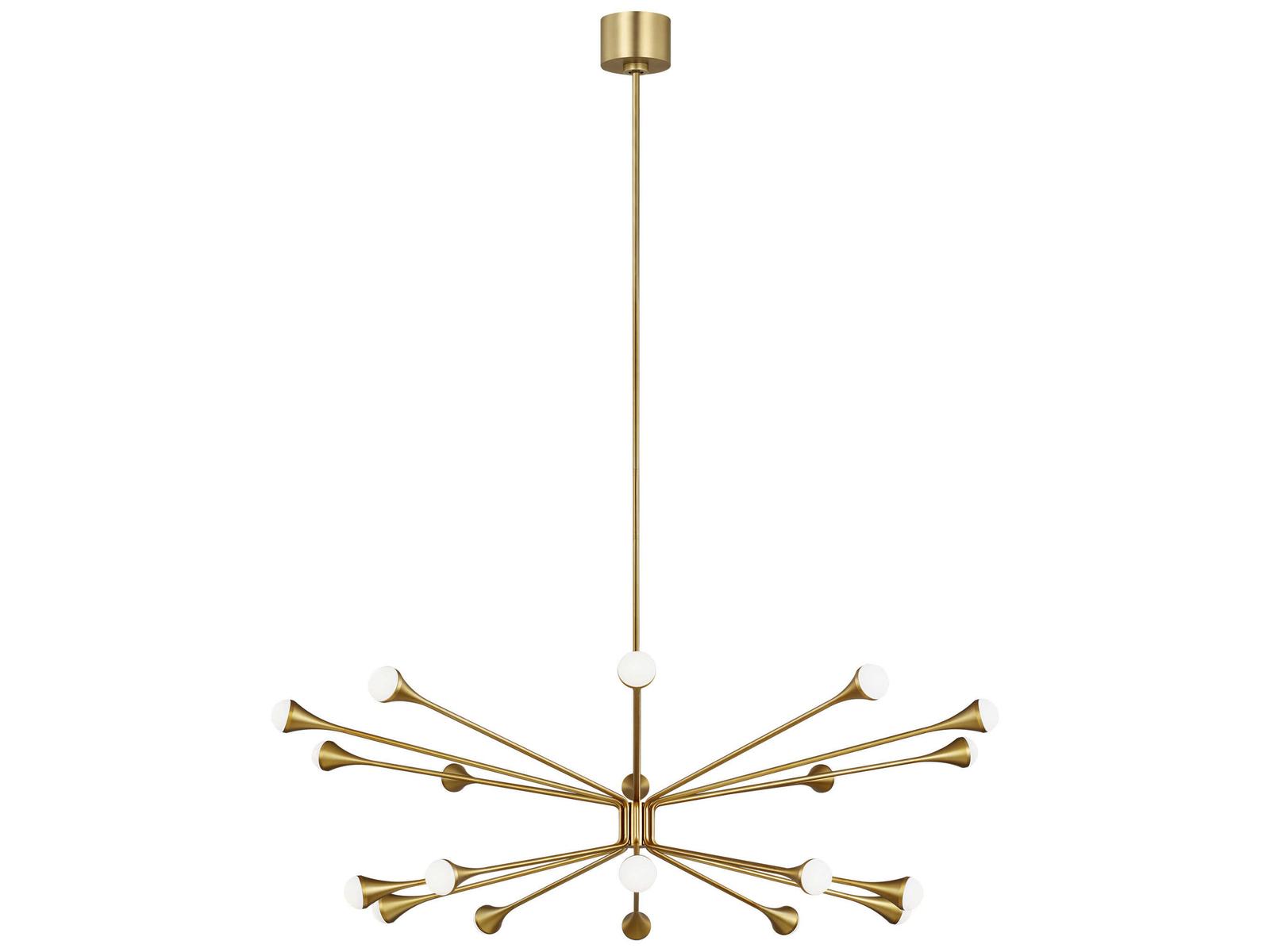 Visual Comfort Modern Lody 20-Light Aged Brass Chandelier