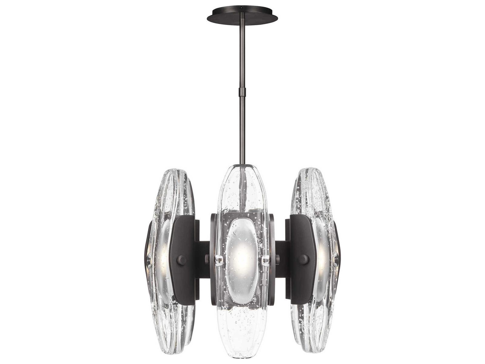 Visual Comfort Modern Wythe 6-Light Plated Dark Bronze Chandelier