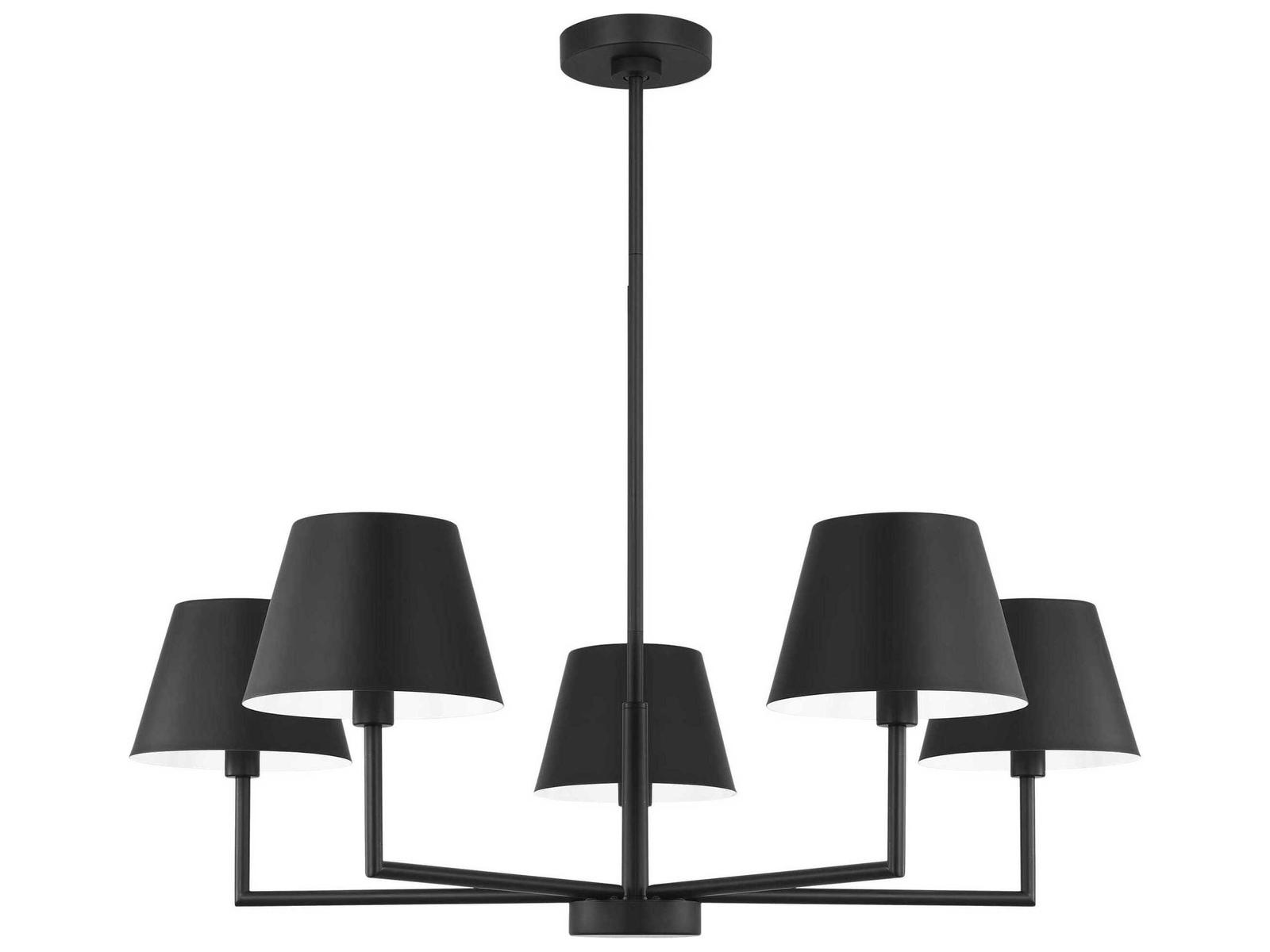 Visual Comfort Studio Ender 5-Light Midnight Black Chandelier