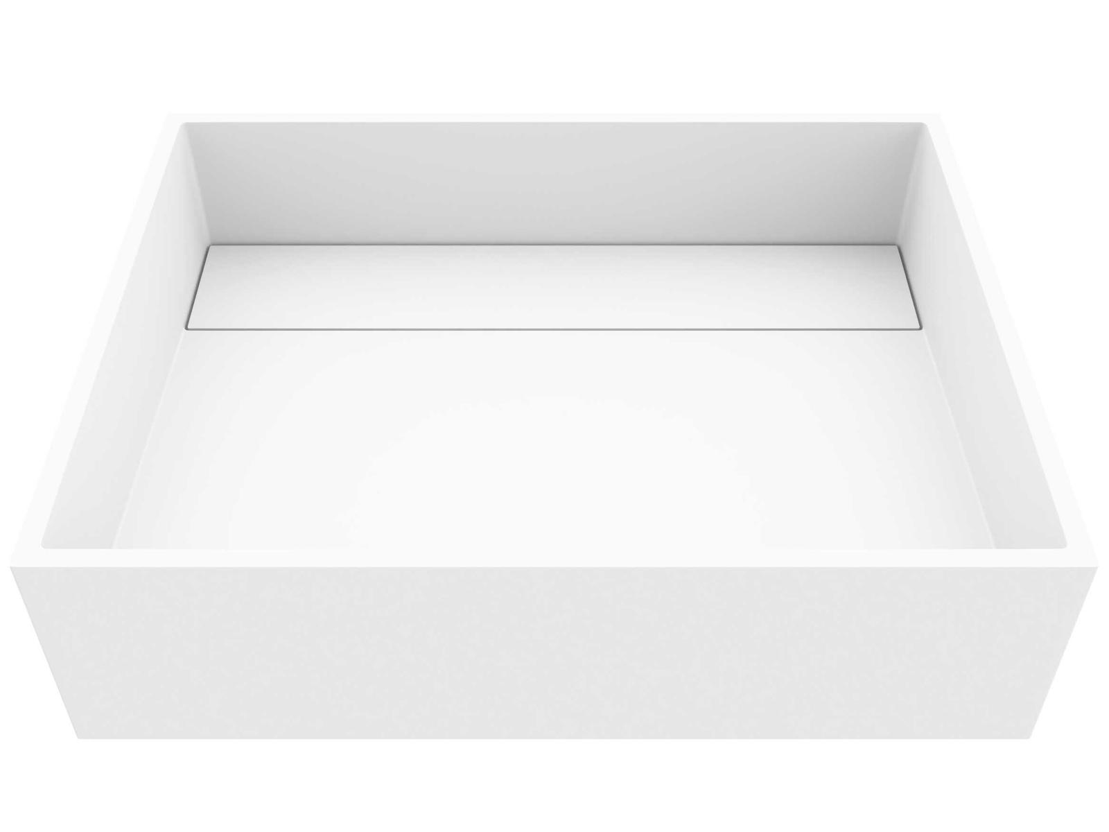 Vigo Montauk Matte Stone Rectangular Vessel Bathroom Sink