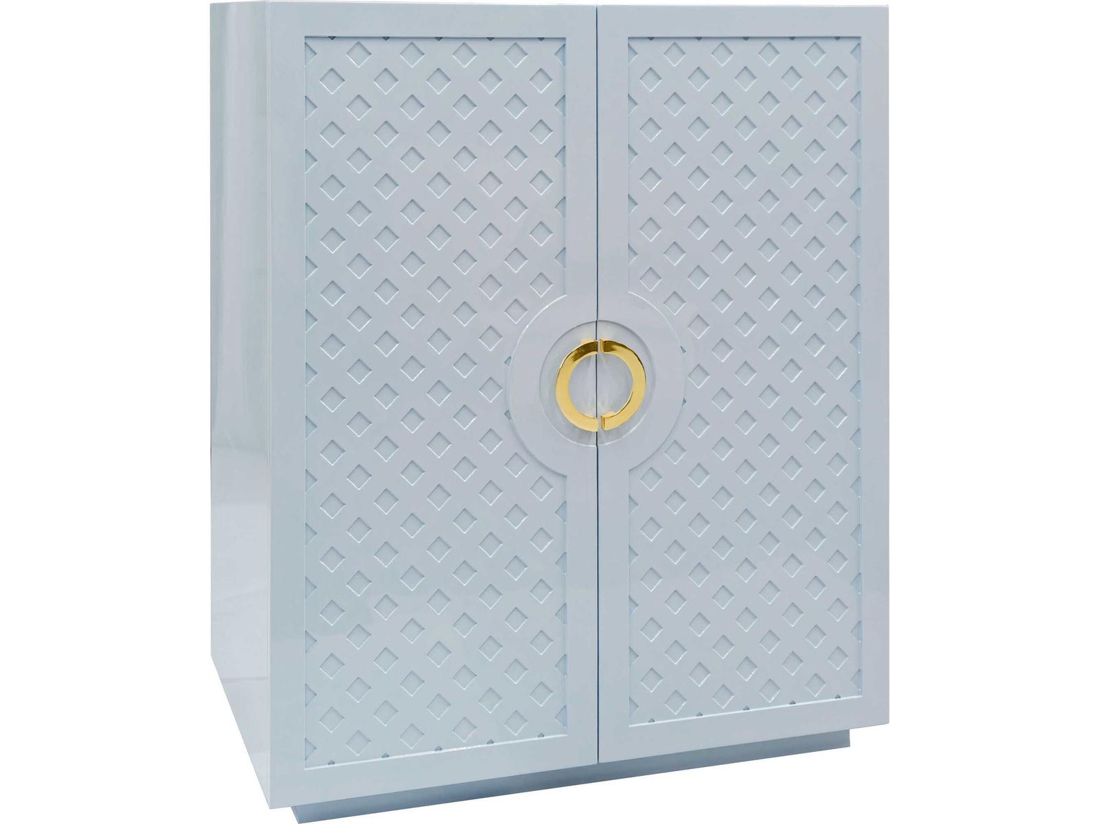 Worlds Away Poppy White Accent Chest