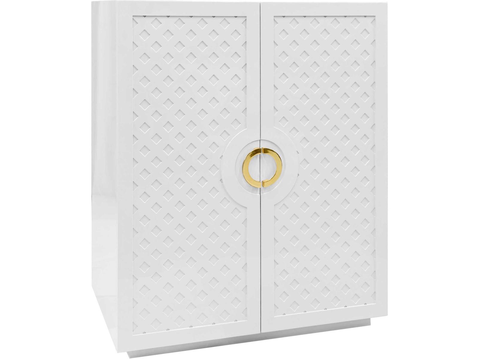 Worlds Away Poppy White Accent Chest