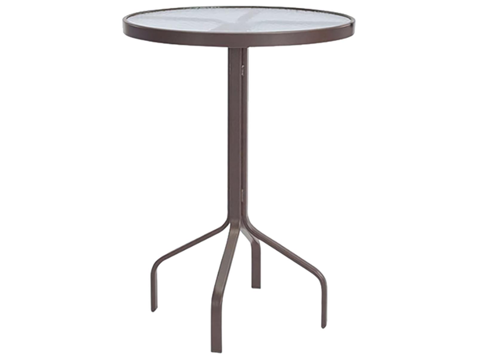 Windward Design Group Acrylic Top Aluminum Round Balcony Table