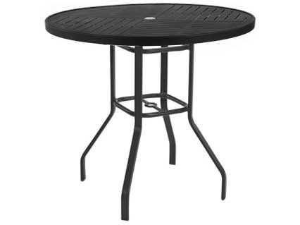 Windward Design Group Napa Punched Aluminum Aluminum Round Balcony Table