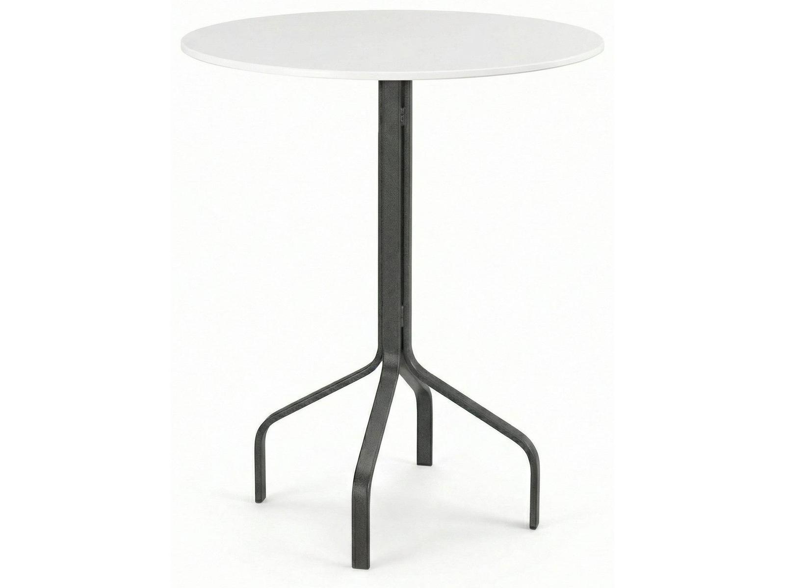 Windward Design Group Fiberglass Top Aluminum Round Patio Bar Table