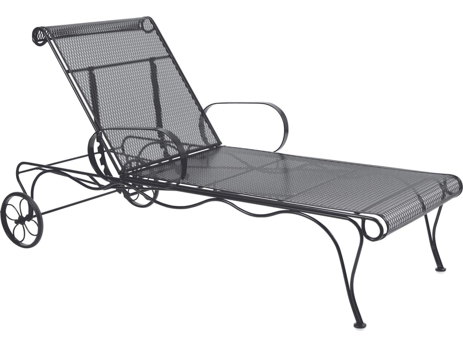 Woodard Tucson Wrought Iron Adjustable Outdoor Chaise Lounge