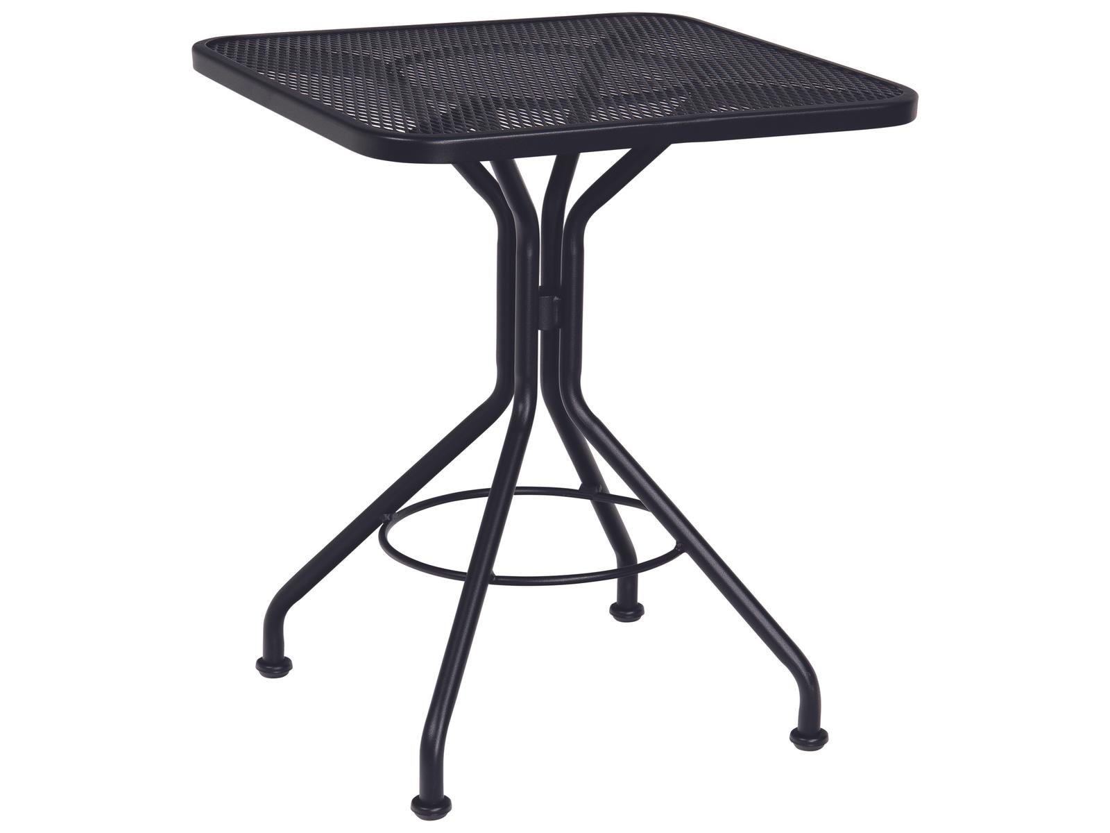 Woodard Wrought Iron Mesh Square Outdoor Bistro Table