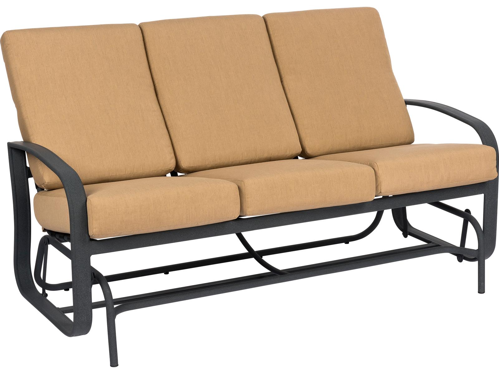 Woodard Cayman Isle Cushion Aluminum Glider Outdoor Patio Sofa