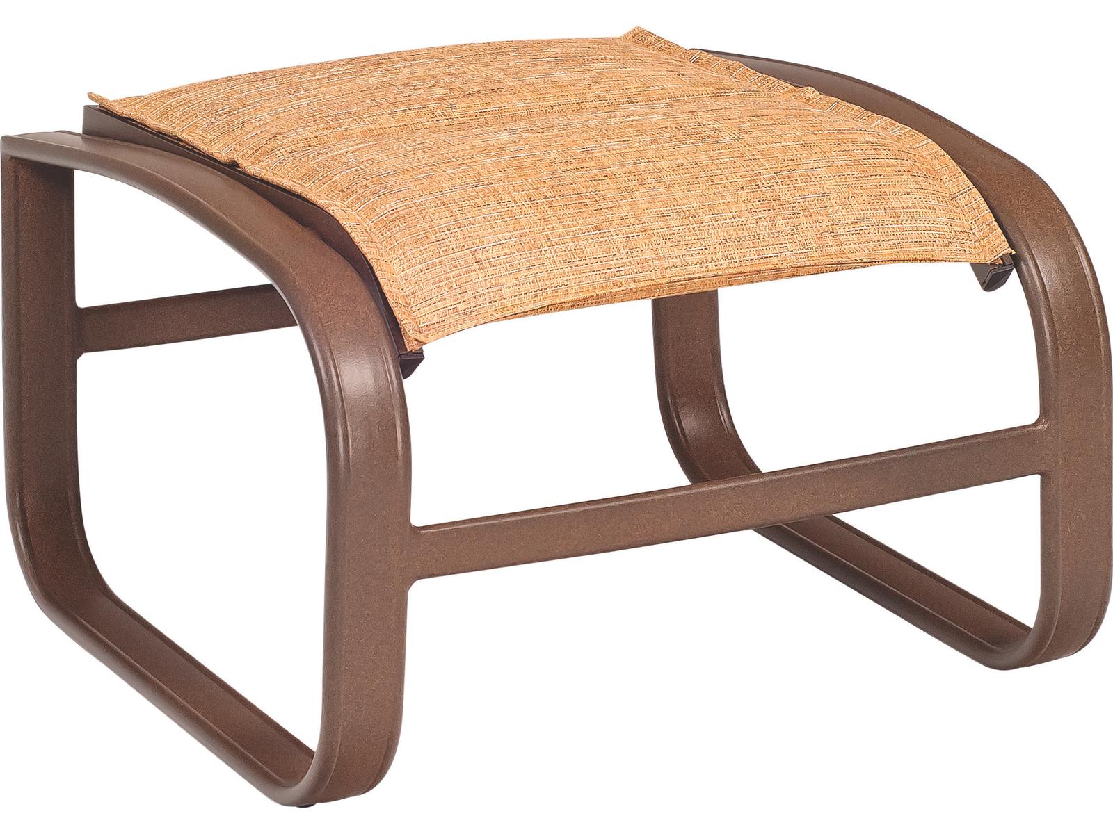 Woodard Cayman Isle Padded Sling Aluminum Outdoor Patio Ottoman