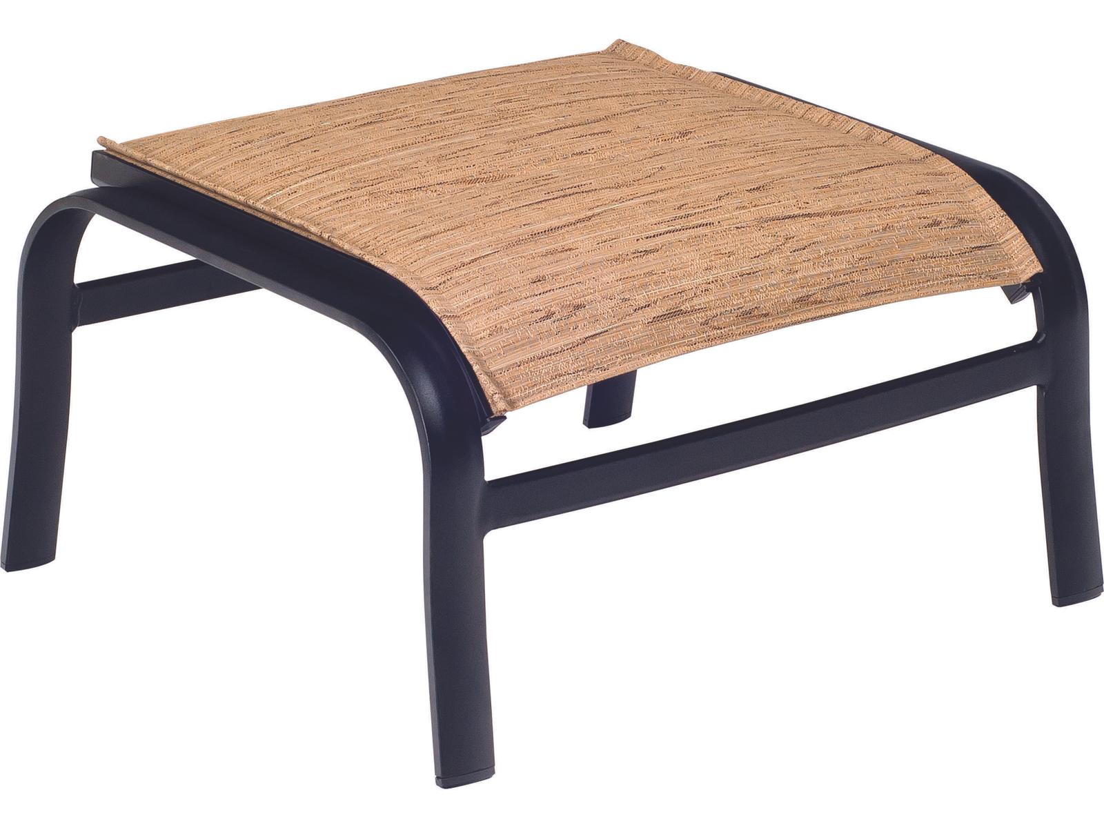Woodard Fremont Padded Sling Aluminum Outdoor Patio Ottoman