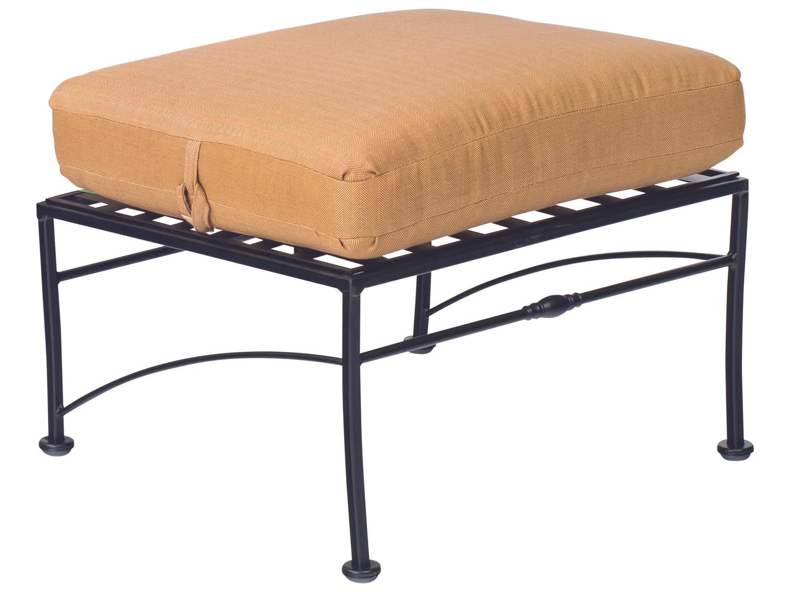 Woodard Sheffield Wrought Iron Patio Ottoman
