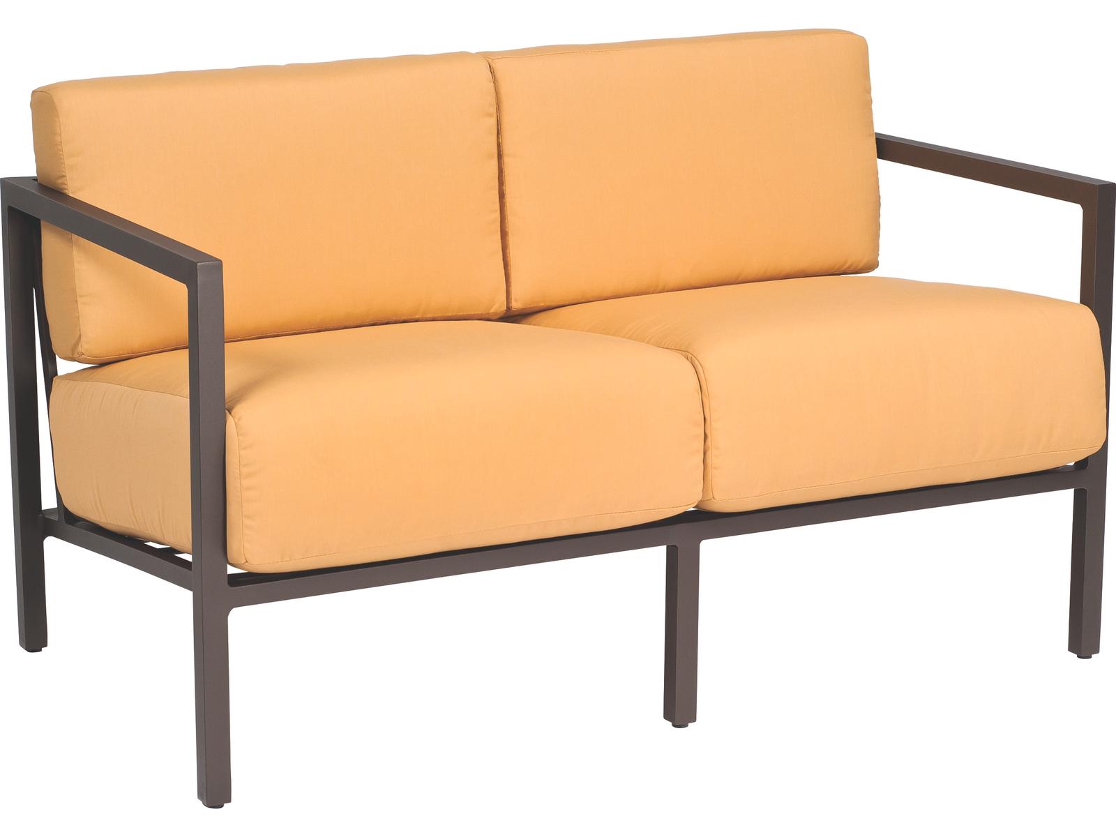 Woodard Salona Cushion By Joe Ruggiero Aluminum Outdoor Loveseat