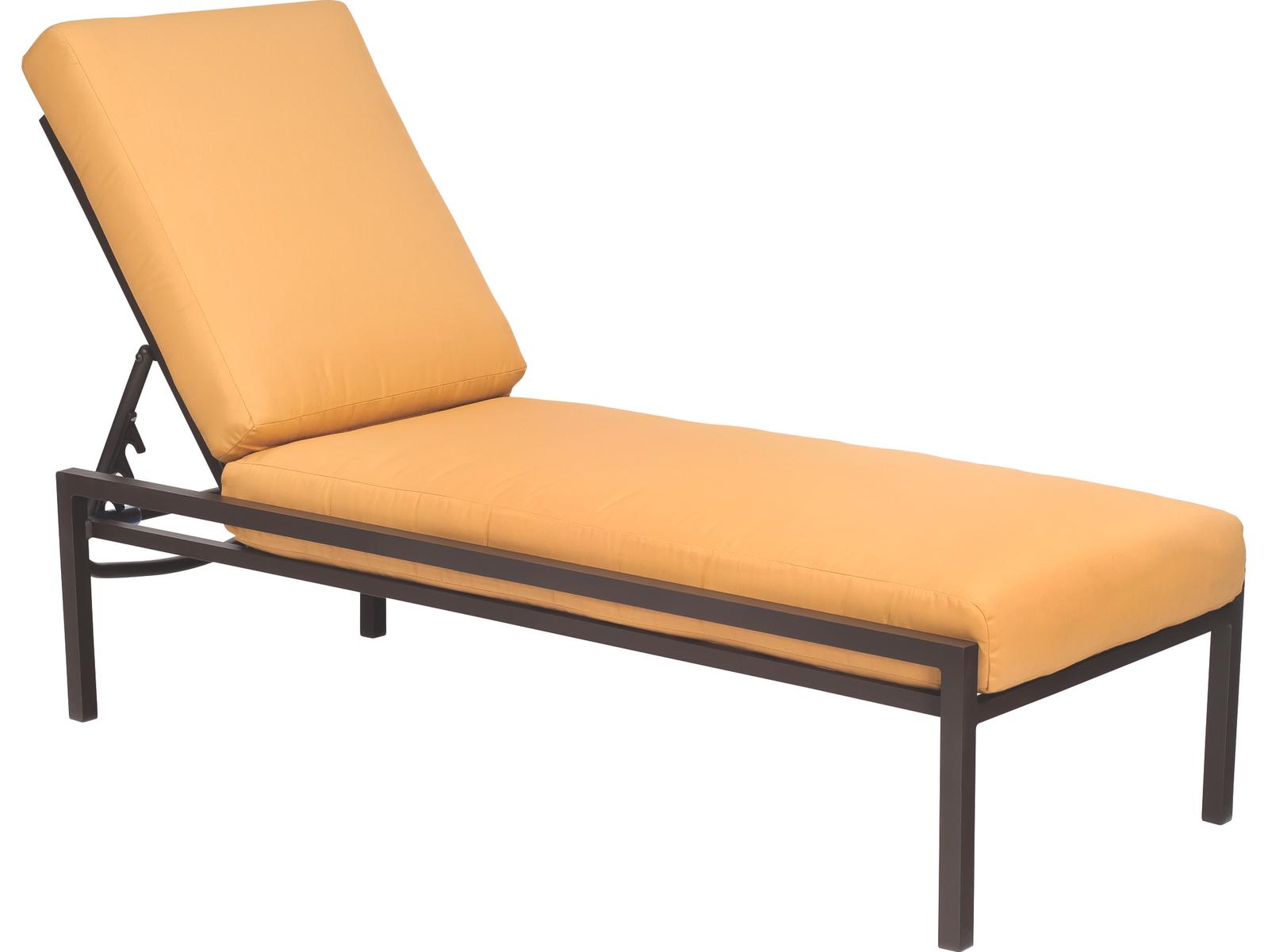 Woodard Salona Cushion By Joe Ruggiero Aluminum Adjustable Outdoor Patio Chaise Lounge