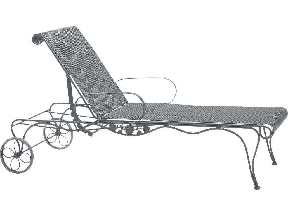 Woodard Briarwood Wrought Iron Adjustable Patio Chaise Lounge