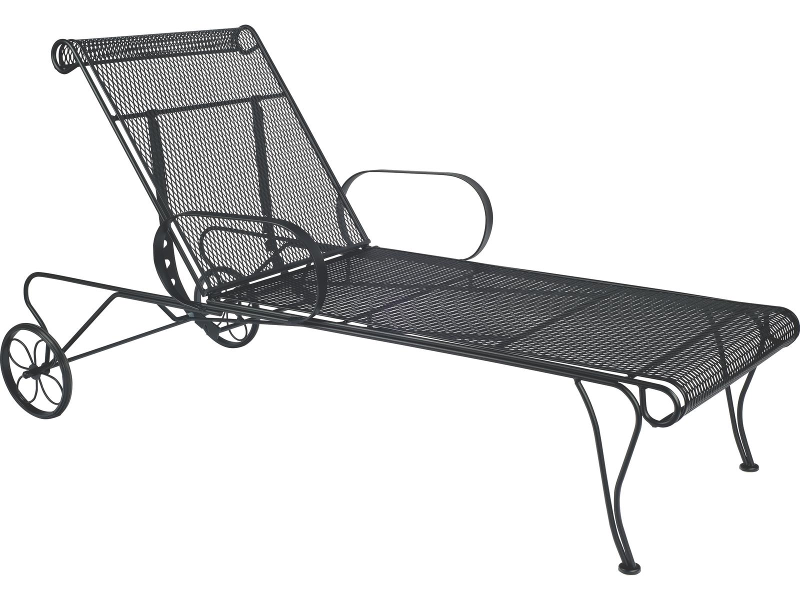Woodard Universal Wrought Iron Adjustable Outdoor Chaise Lounge