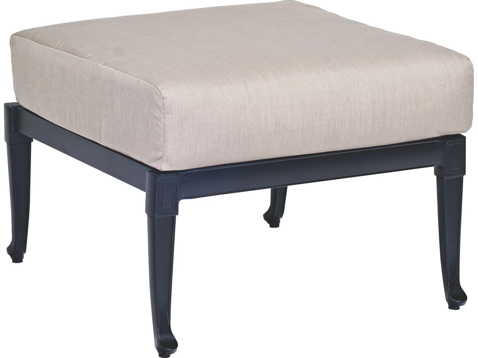 Woodard Wiltshire Cushion Cast Aluminum Outdoor Ottoman