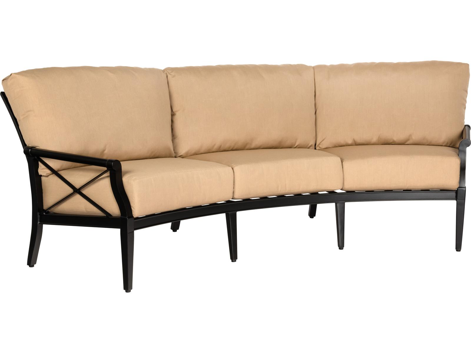 Woodard Andover Cushion Aluminum Crescent Patio Sofa