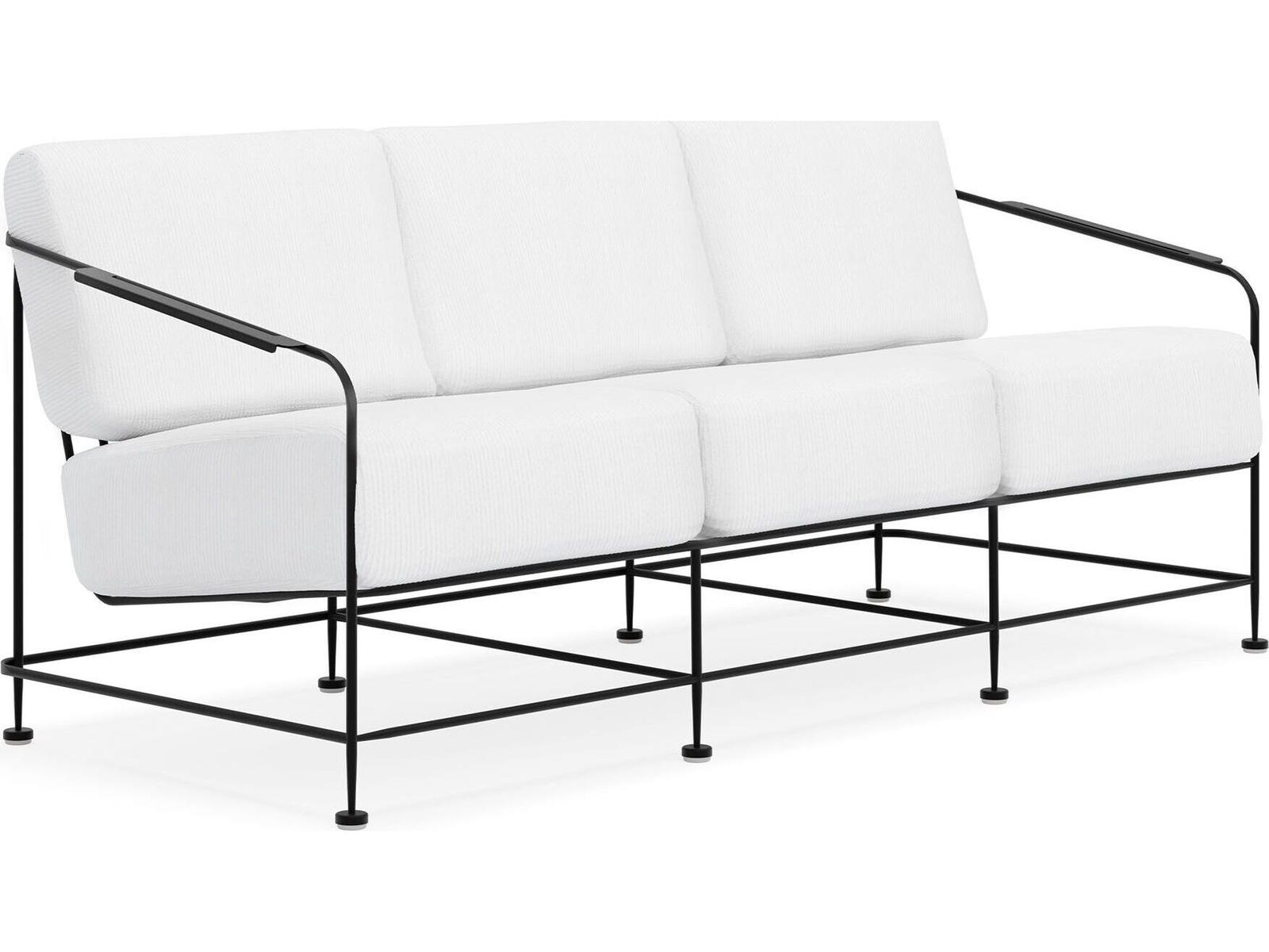 Woodard Reed Wrought Iron Cushion Sofa