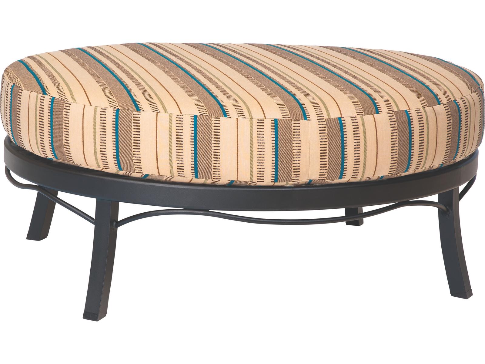 Woodard Cortland Cushion Aluminum Universal Oval Outdoor Patio Ottoman