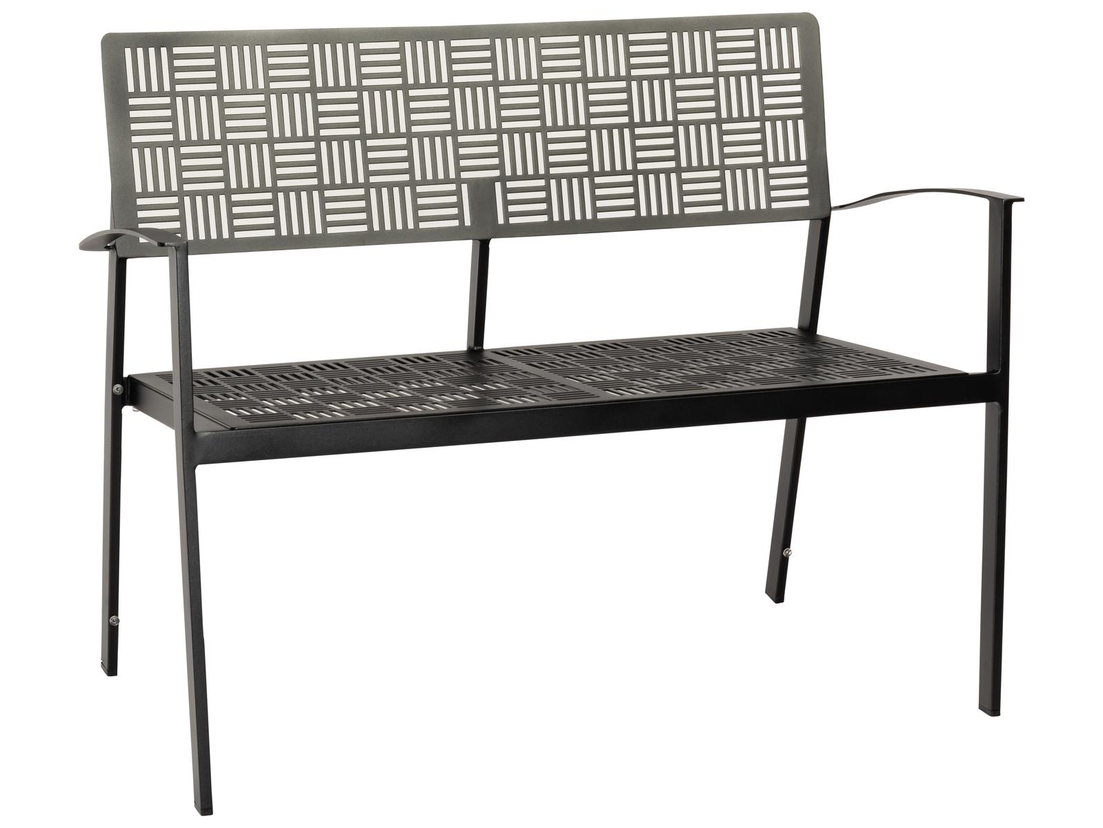 Woodard New Century Wrought Iron Patio Bench with Cushion