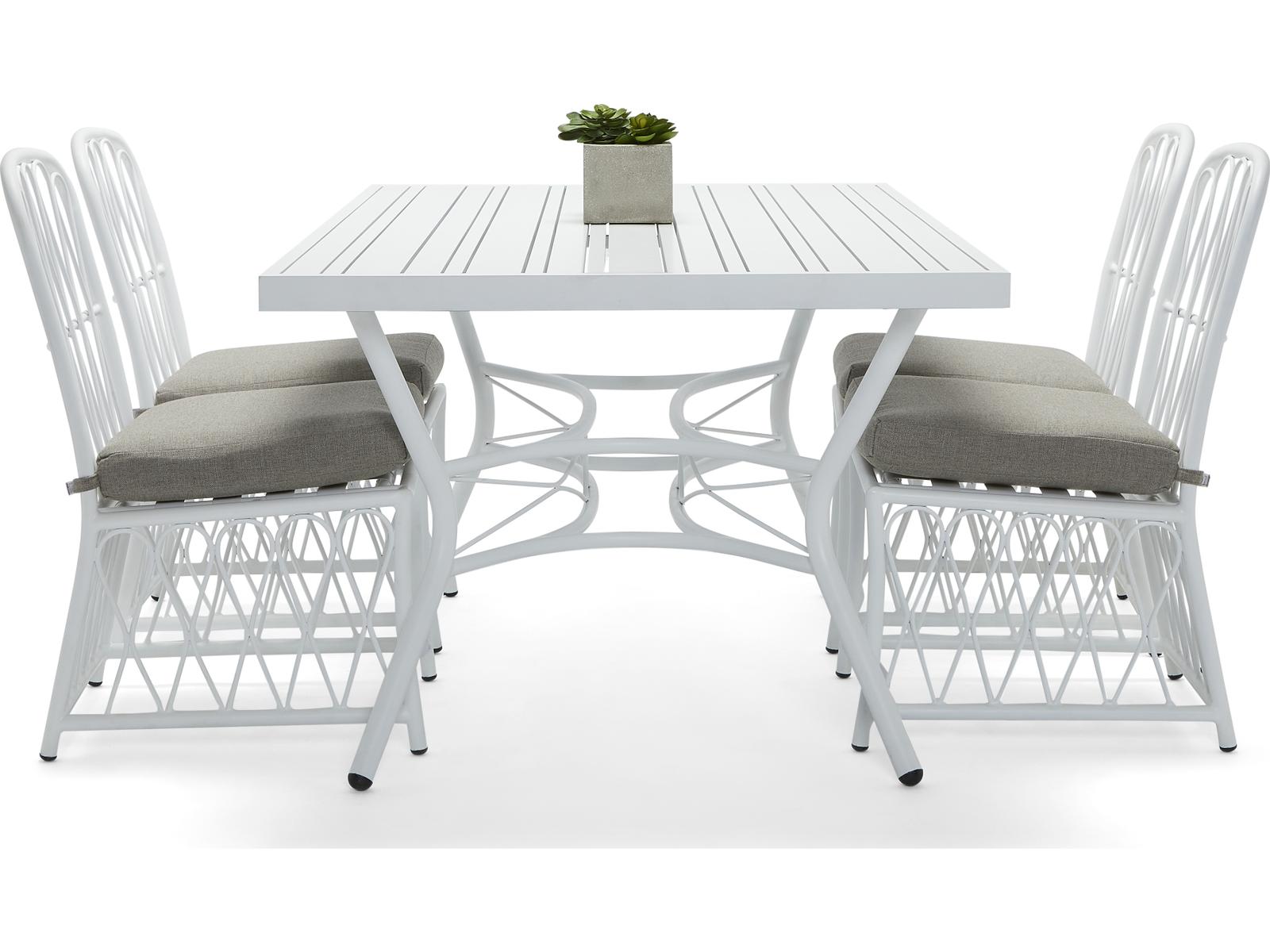Woodard Cane Aluminum Outdoor Patio Dining Set