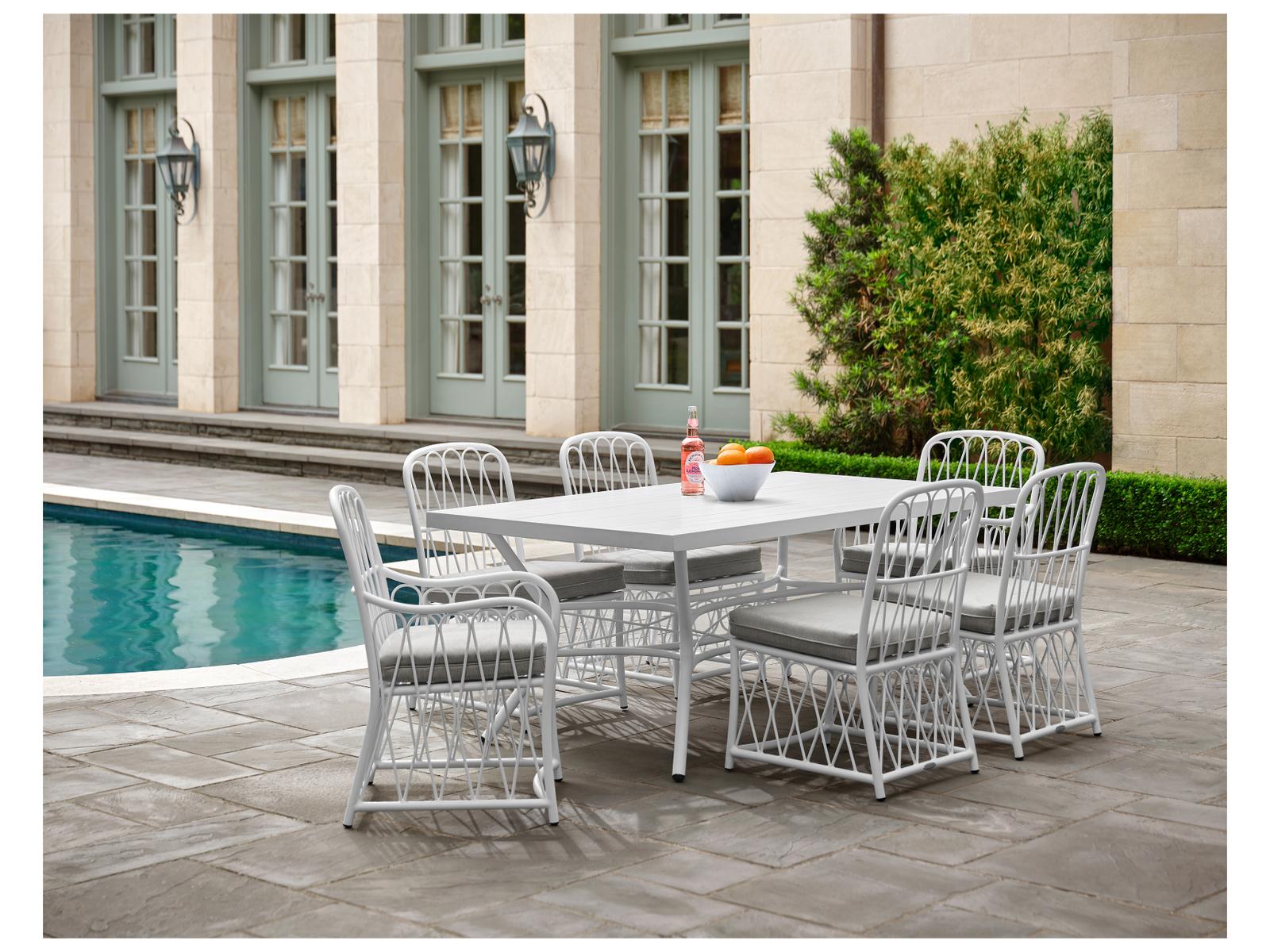 Woodard Cane Aluminum Outdoor Dining Set