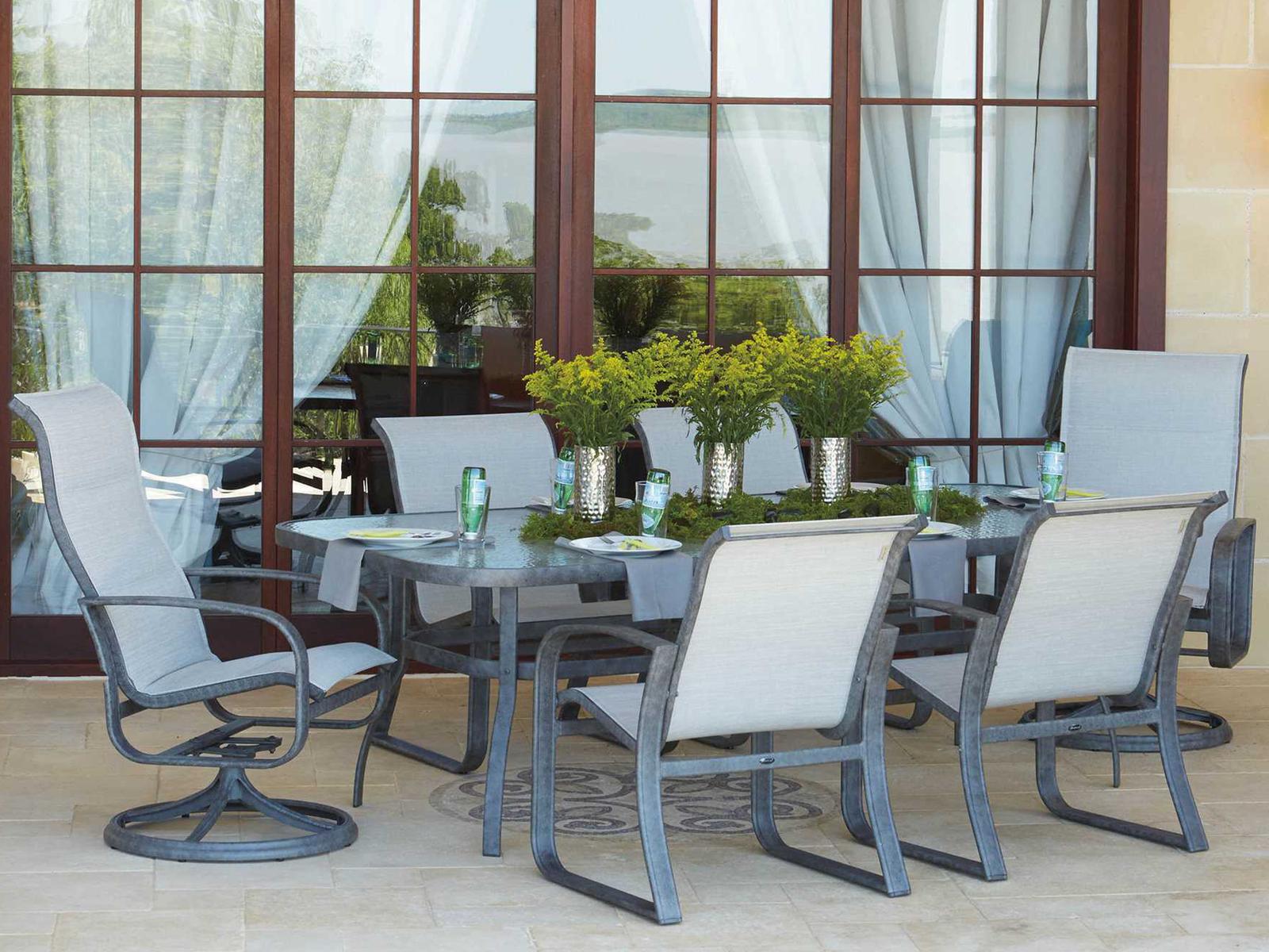 Woodard Cayman Isle Sling Aluminum Patio Dining Set