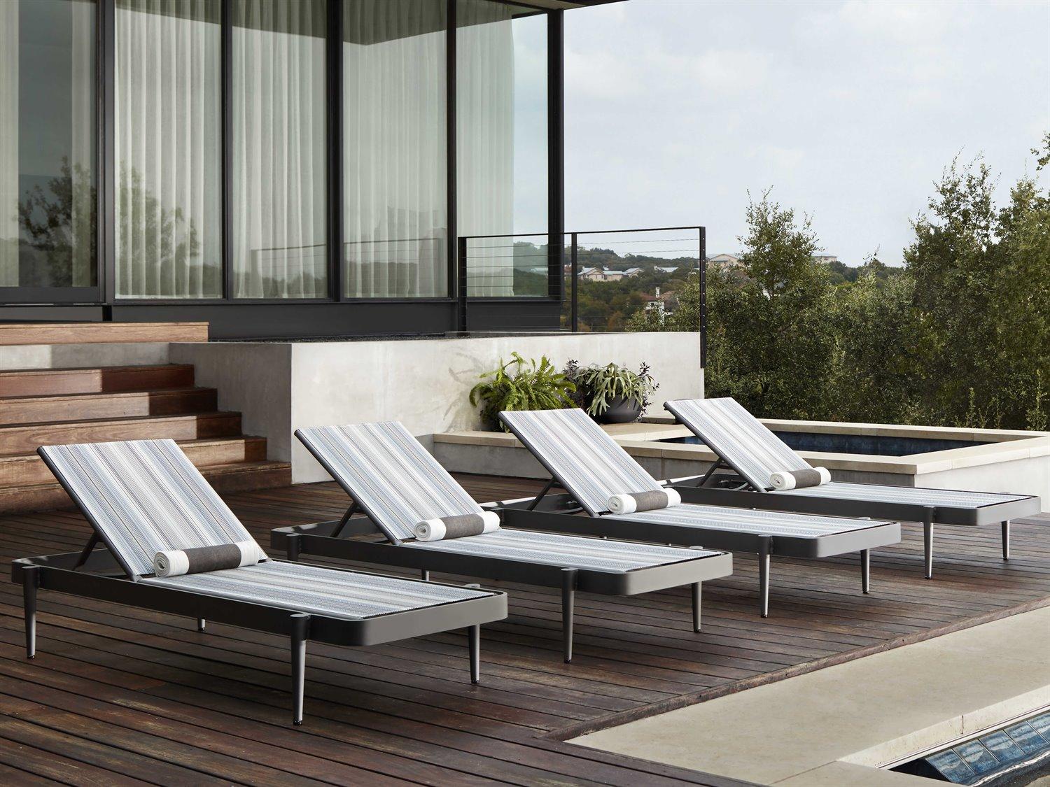 Woodard Daytona Sling Aluminum Outdoor Patio Lounge Set