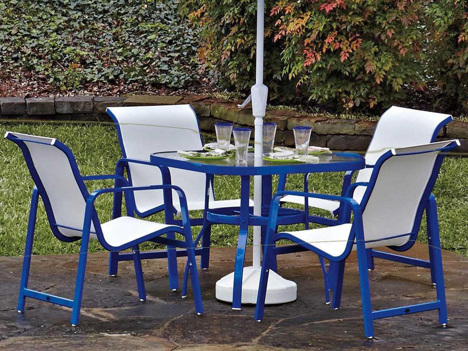 Woodard Landings Sling Aluminum Patio Dining Set