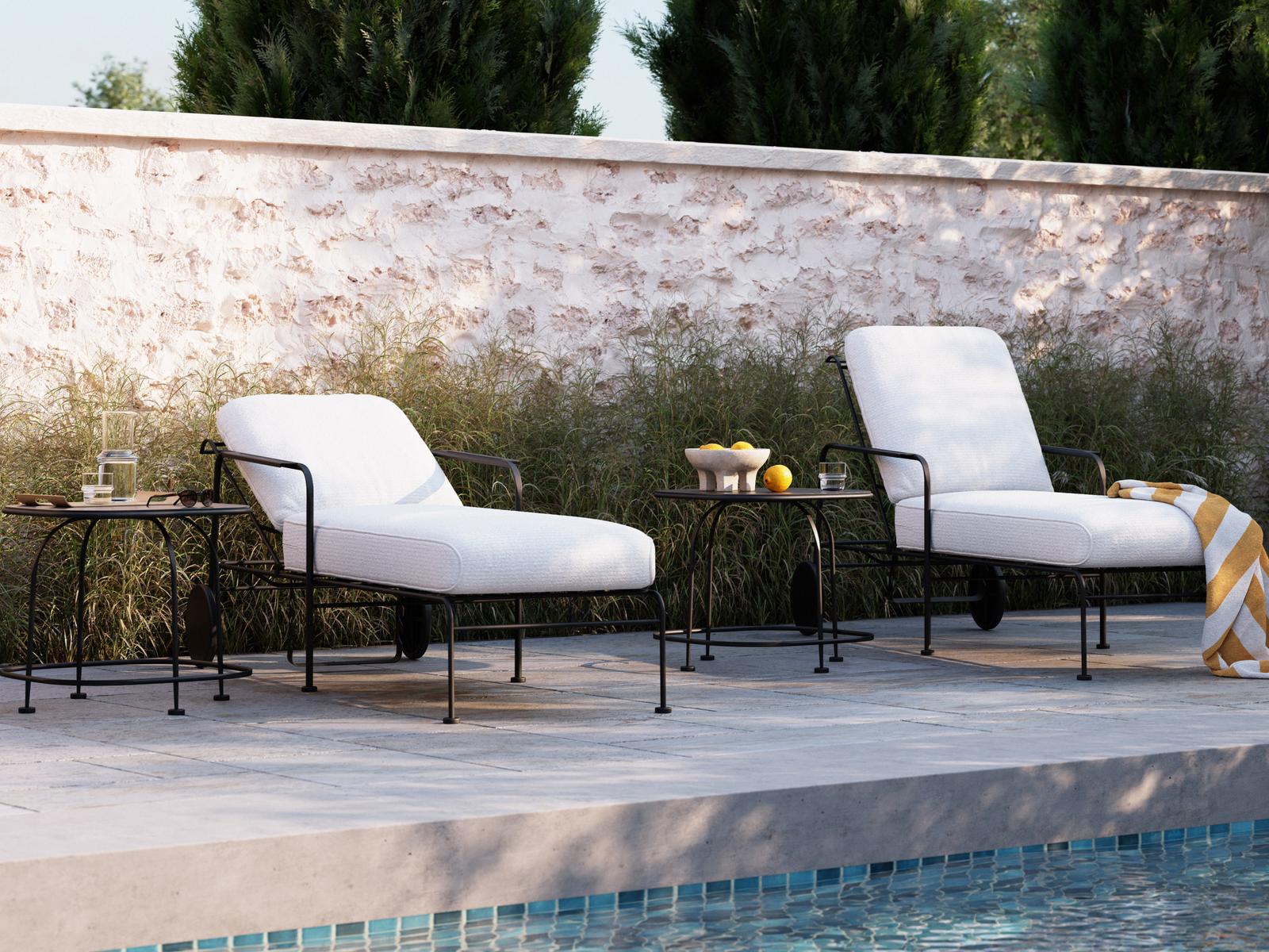 Woodard Reed Wrought Iron Cushion Lounge Set
