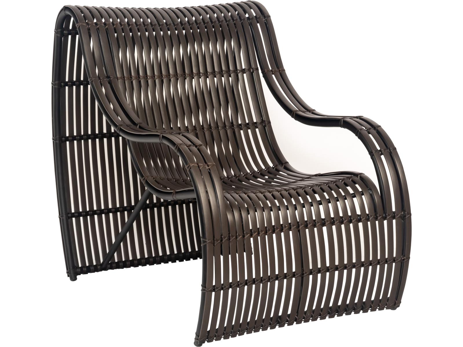 Woodard Loft Resin Cocoa Small Outdoor Patio Lounge Chair