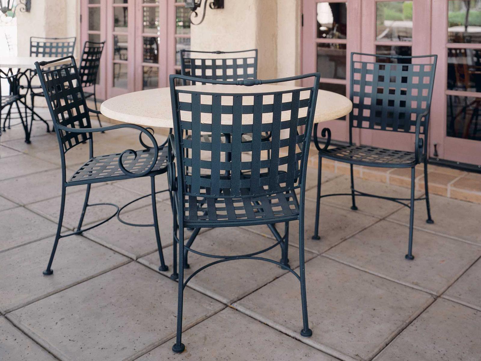 Woodard Sheffield Wrought Iron Patio Dining Set