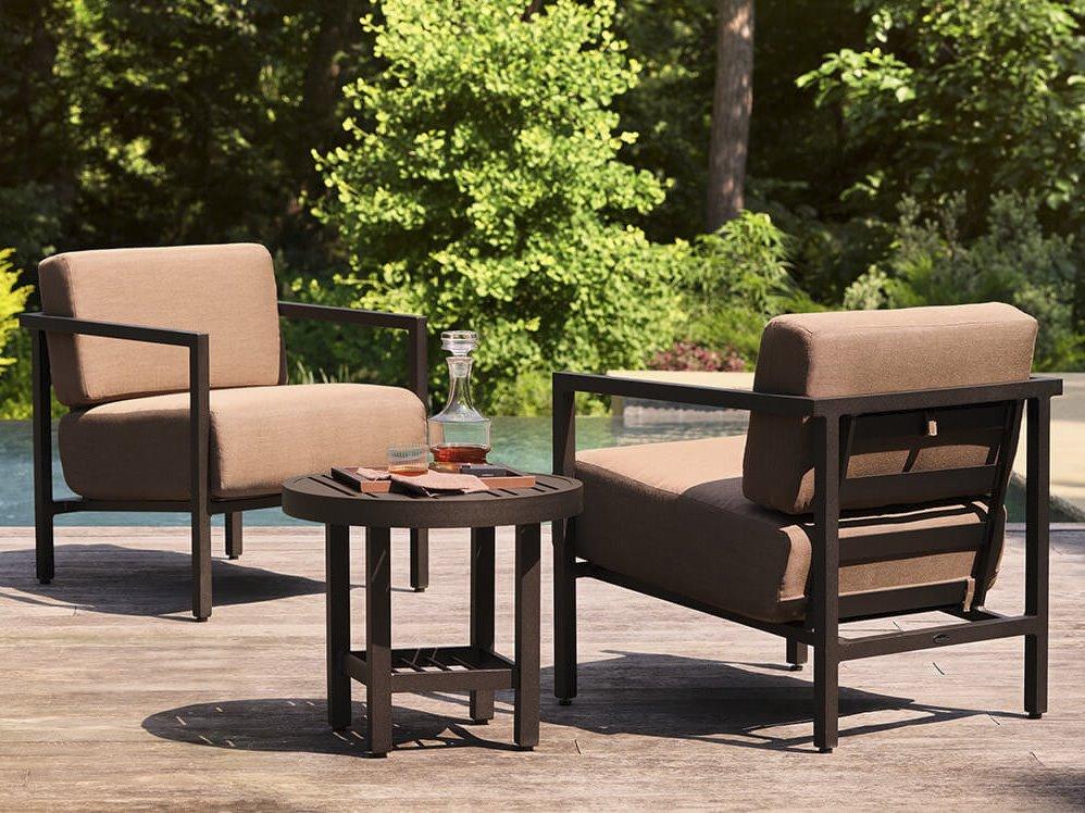 Woodard Salona Cushion By Joe Ruggiero Aluminum Outdoor Lounge Set