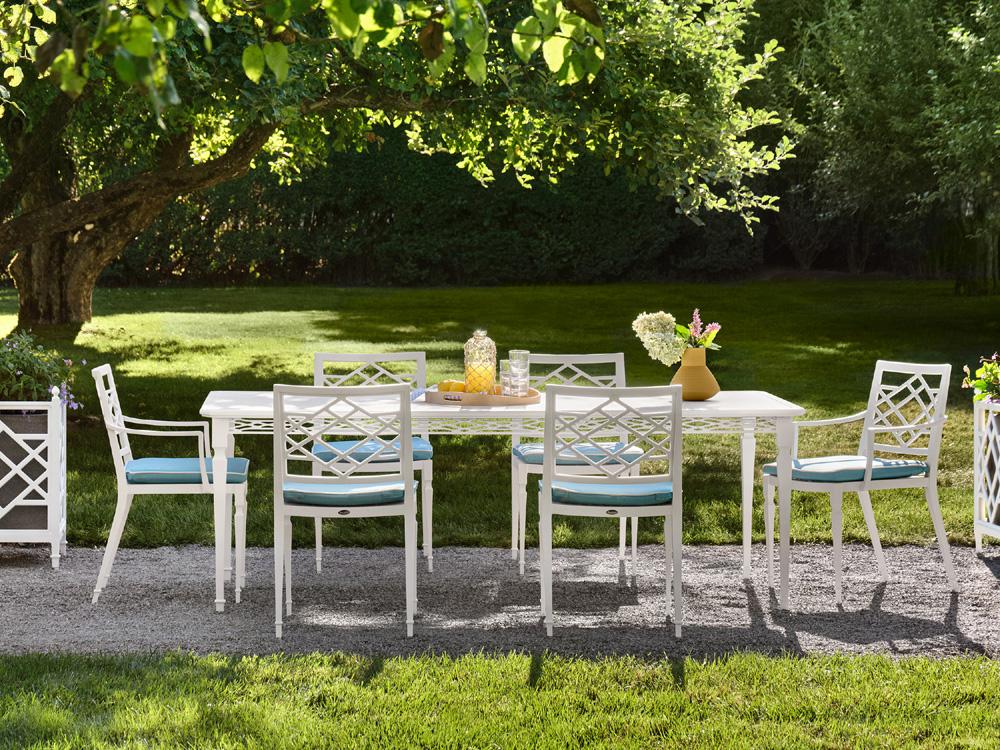 Woodard Alexa Hampton Tuoro Aluminum Outdoor Dining Set