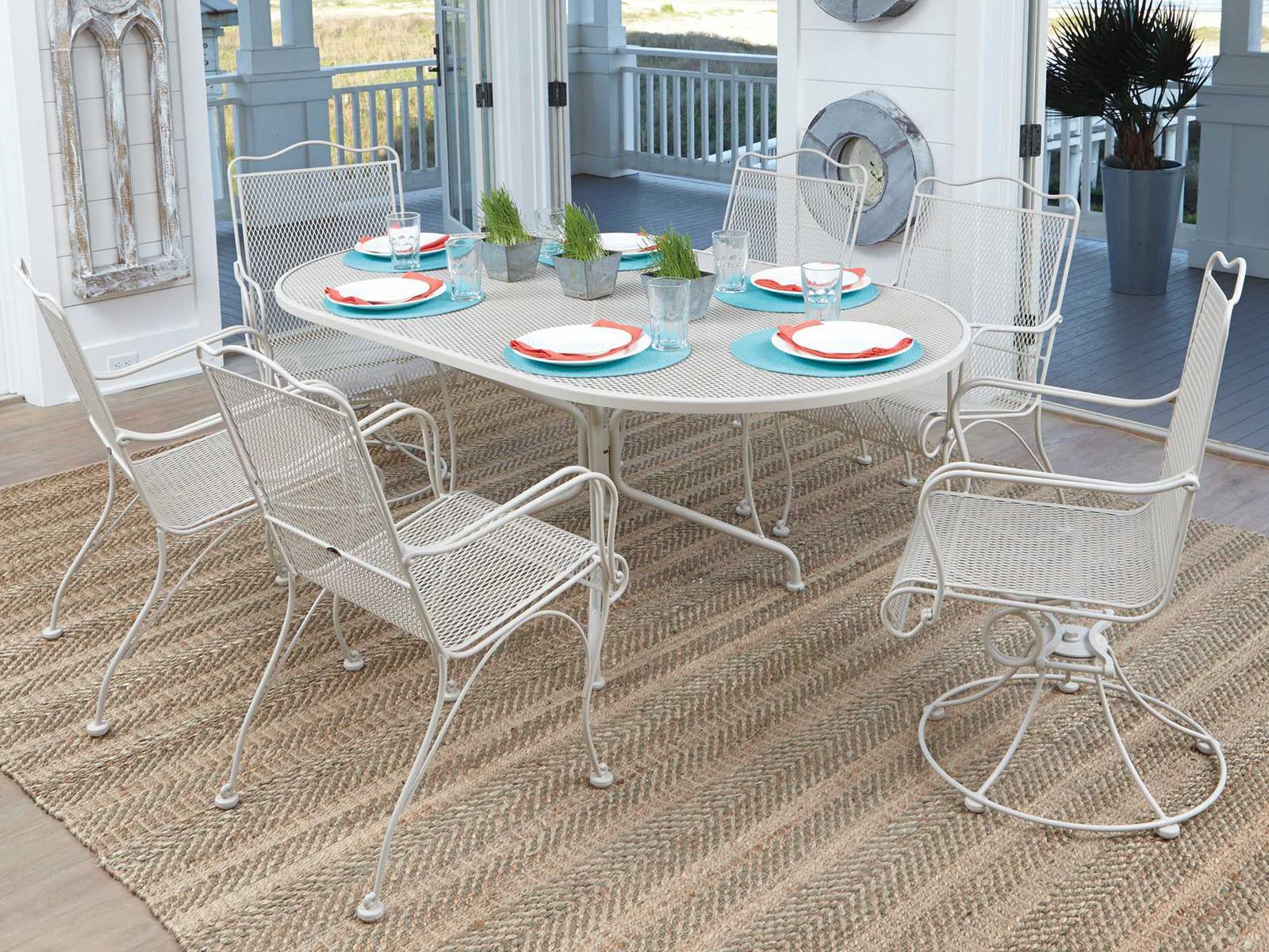 Woodard Tucson Wrought Iron Outdoor Dining Set
