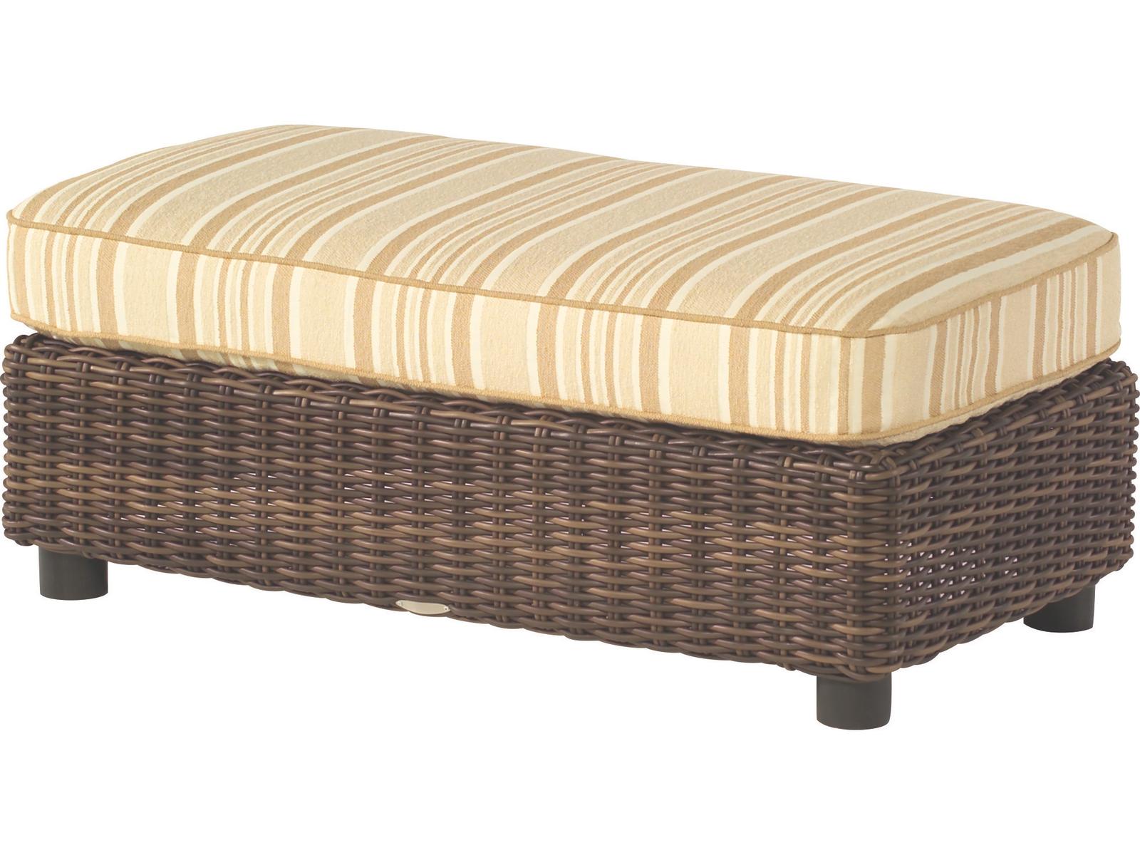Whitecraft Sonoma Wicker Outdoor Patio Ottoman