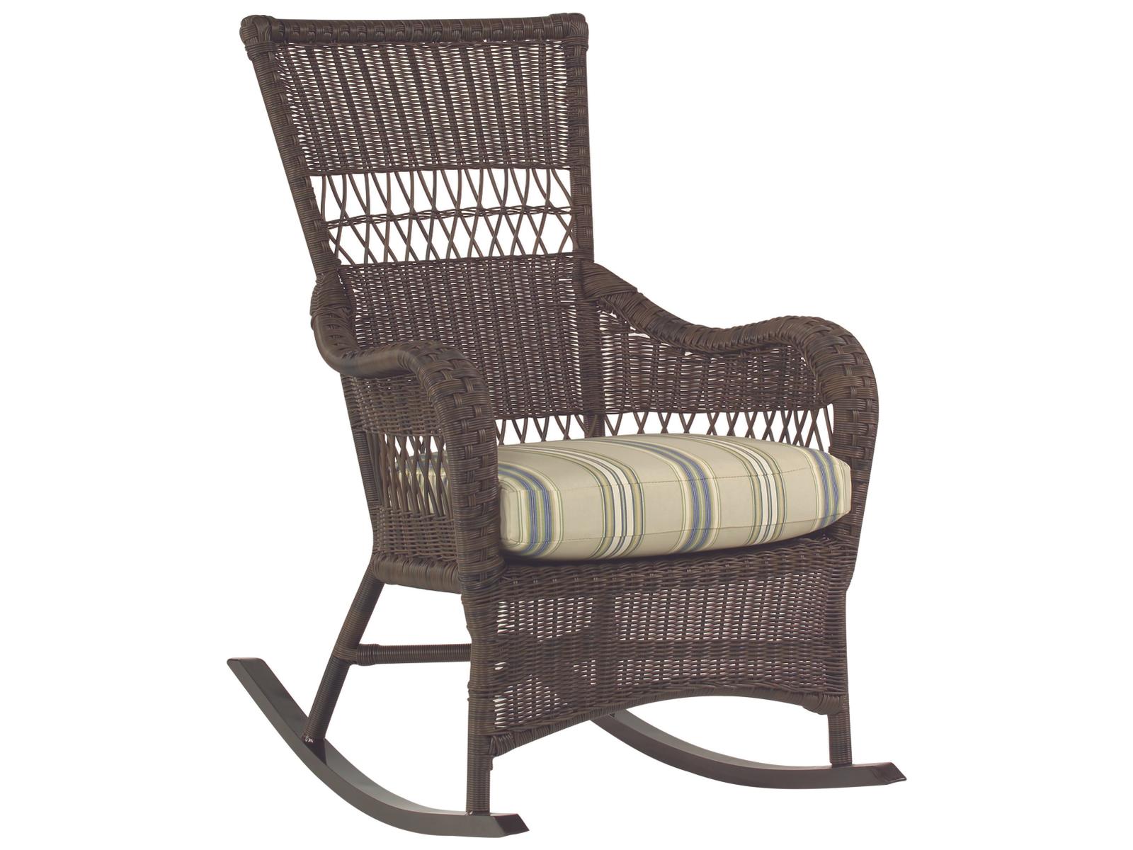 Woodard Whitecraft Sommerwind Wicker Rocker Outdoor Patio Lounge Chair