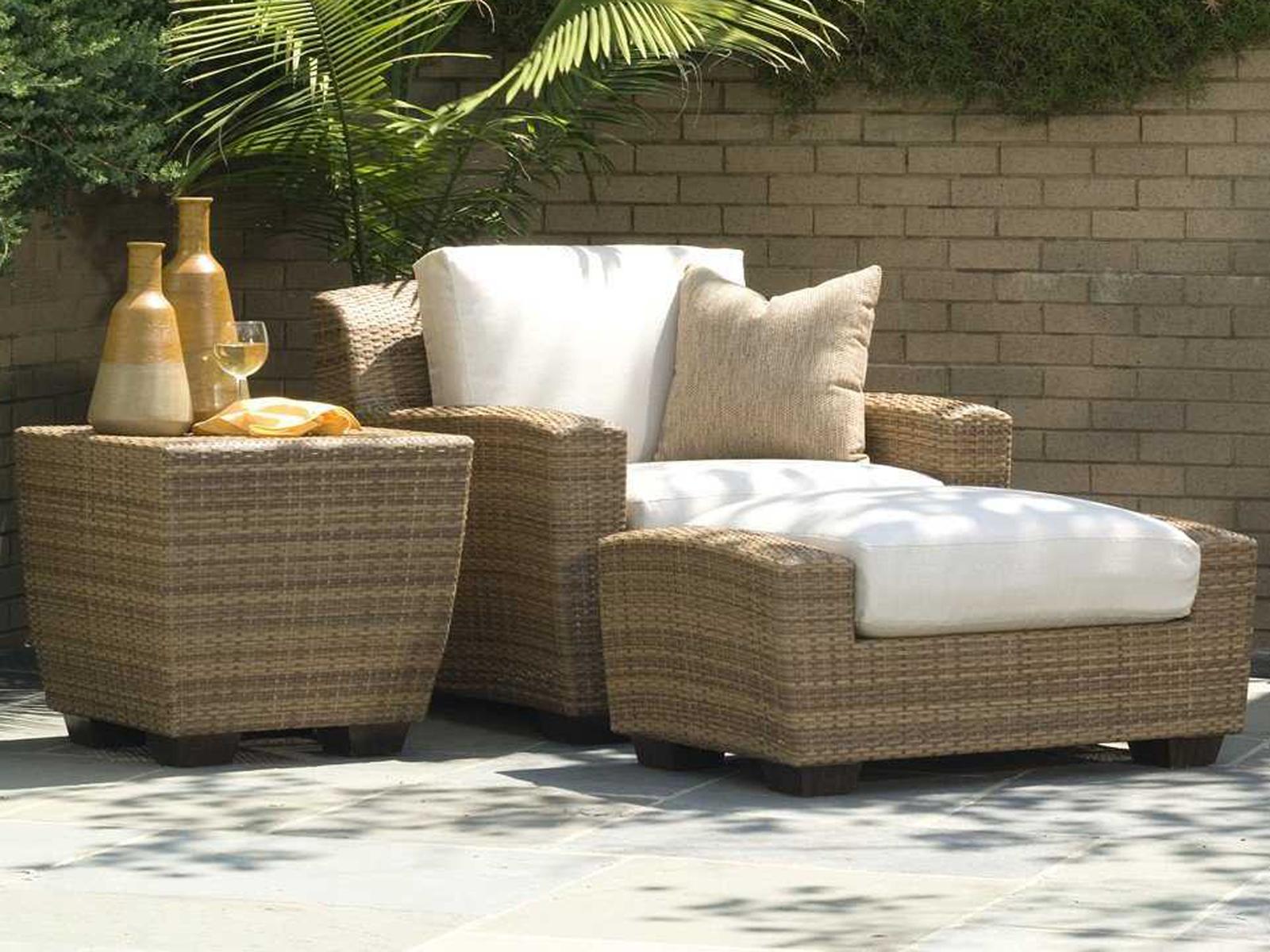 Woodard Whitecraft Saddleback Wicker Outdoor Lounge Set